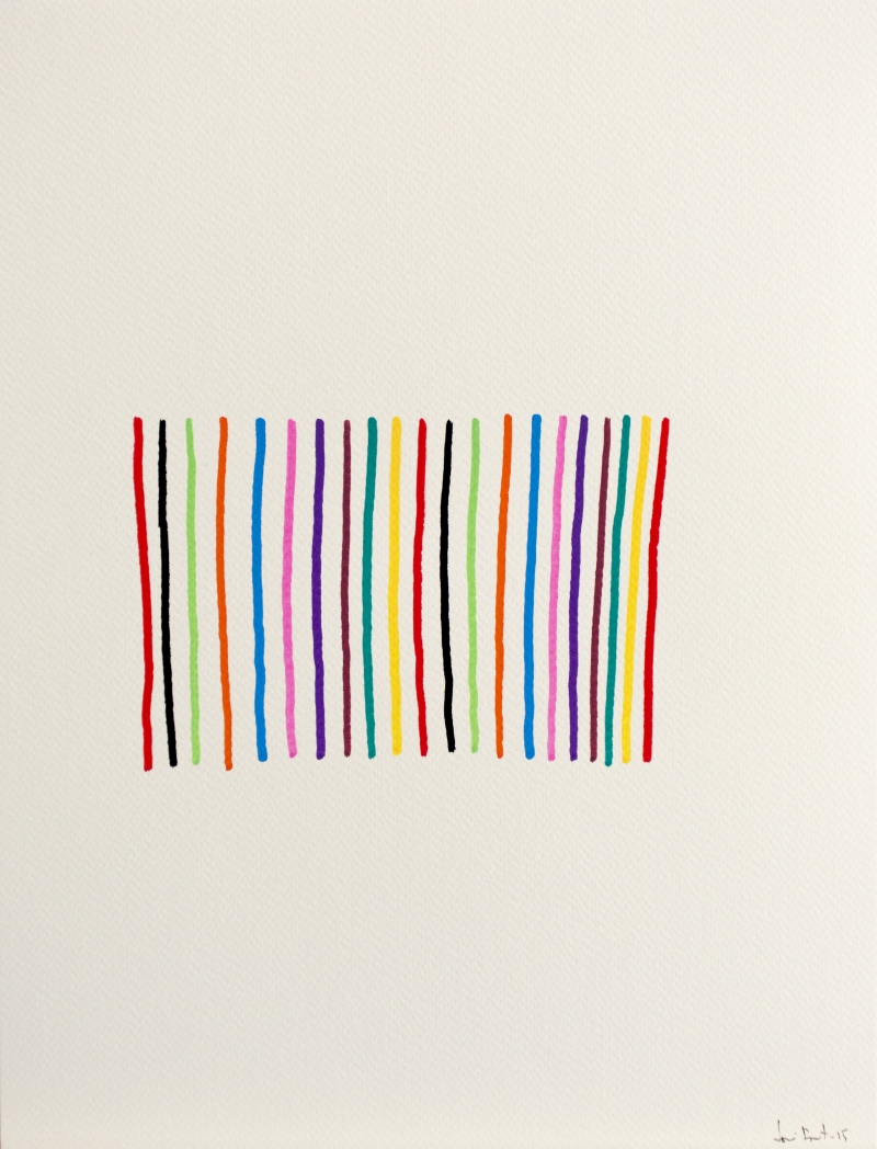 toni font - pollensa - 2015 linees  verticals posca sobre papel fabiano 300g 35x27 