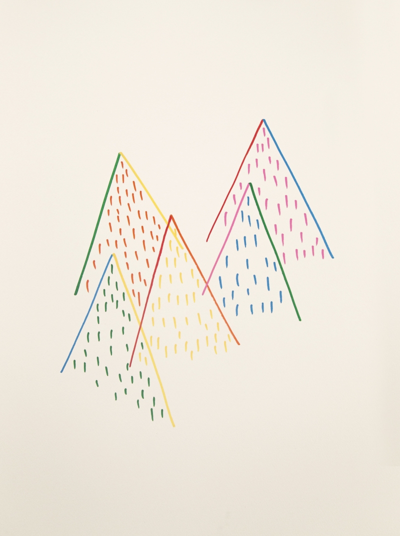 toni font - pollensa - 2015 mountains POSCA sobre papel 50X70