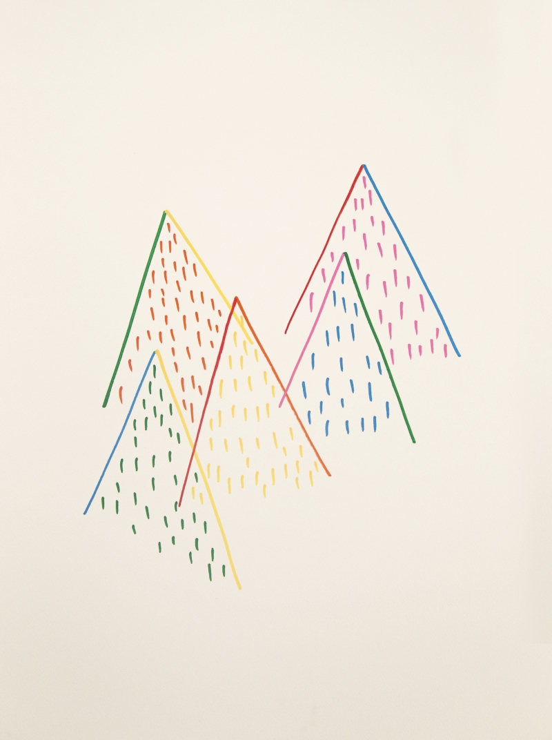 toni font - pollensa - 2015 mountains POSCA sobre papel 50X70