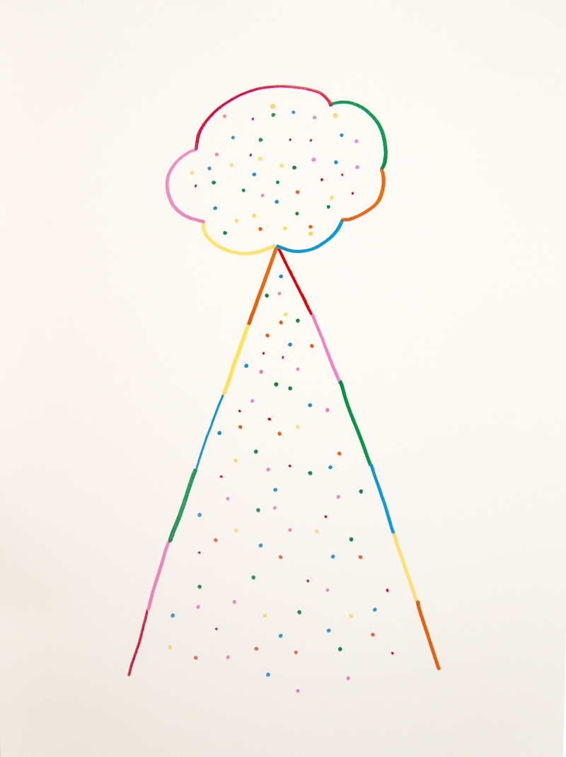 toni font - pollensa - 2015cloud and mountains POSCA sobre papel  50X70
