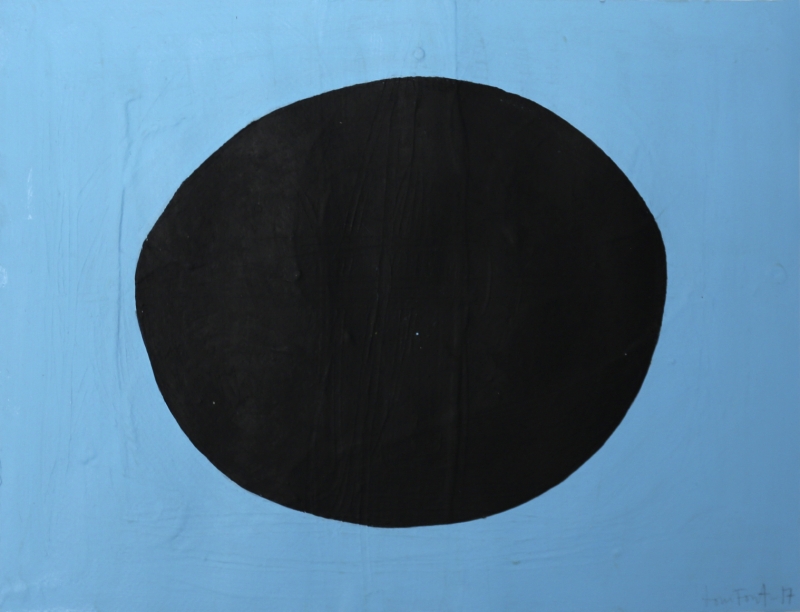 toni font - pollensa - 2016  cercles negre damunt cel pintura vinílica sobre papel 35x27