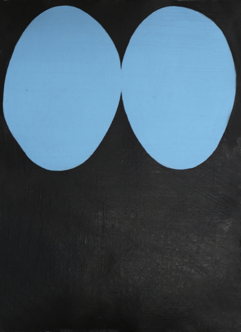 toni font - pollensa - 2016 circunsferència blava sobre negre pintura vinílica sobre tela 30x30