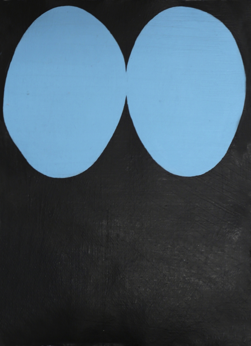 toni font - pollensa - 2016 circunsferència blava sobre negre pintura vinílica sobre tela 30x30